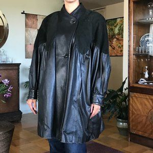 Vintage 80s Leather & Suede Jacket
